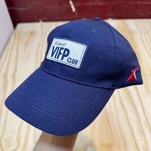 Carnival Cruise Line VIFP Club Hat Navy Blue Adjustable Baseball Cap Funnel Logo